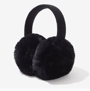 NIB Aresoles plush faux fur ear muffs OSFM in black